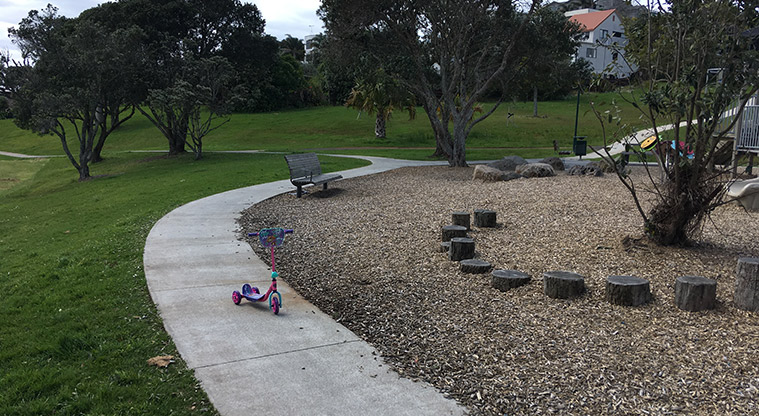 Red Beach Beginners Path - Easy paved surface to practice riding and scooting.