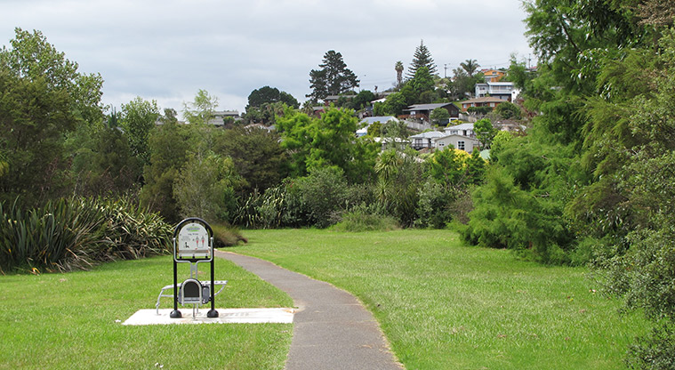 Rewi Alley Reserve Path - There are several exercise stations along the way.