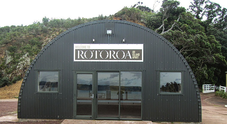 Rotoroa Island Path North Path - Building at the wharf.