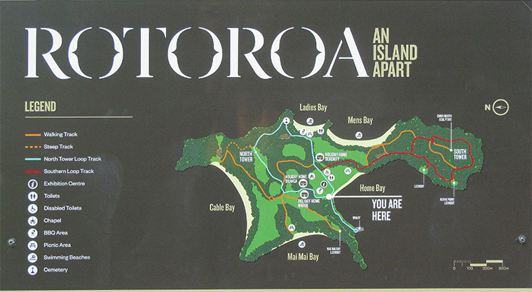 Rotoroa Island South Path - The island is well signposted.