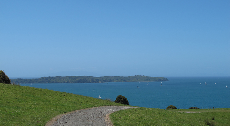 Shakespear Tiritiri Path - View over Tiritiri Matangi.