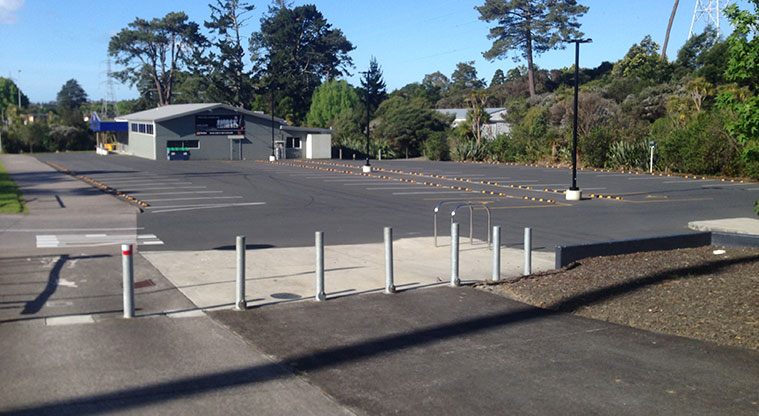 Sister Rene Shadbolt Path - Car park at Rugby clubrooms, Portage Road entrance. Photo: Ilai Manu.