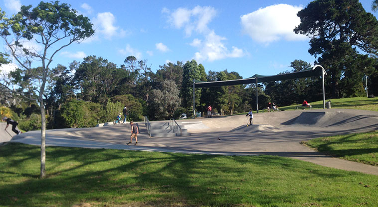 Sister Rene Shadbolt Path - Large skate park. Photo: Ilai Manu.