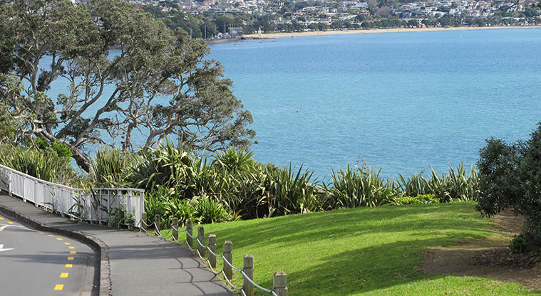St Heliers to Achilles Point - Path leading up to Achilles Point from Cliff Road.