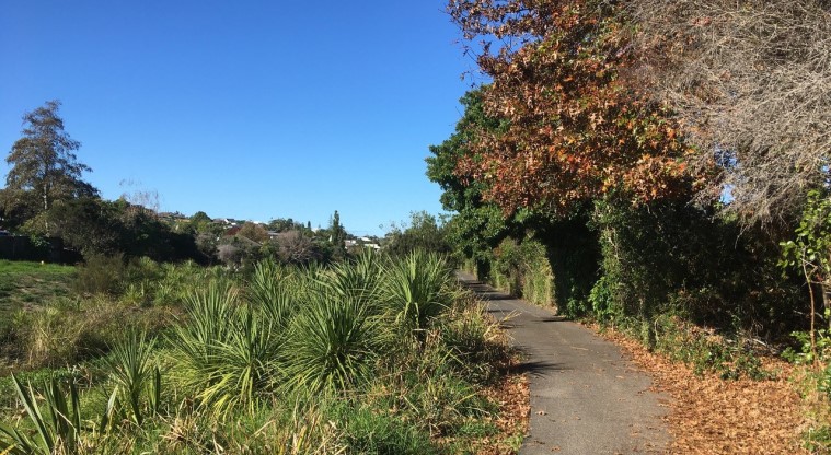 Stanmore Bay Path – A section of the flat path, suitable for cyclists and prams.