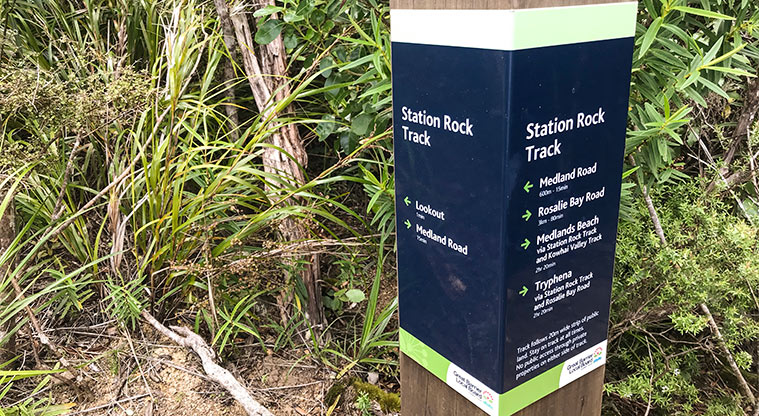 Station Rock Path - At the summit you can choose to head further along the ridge towards Rosalie Bay Road.