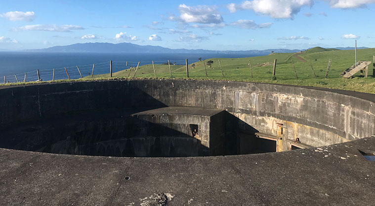 Stony Batter Path - Climb the hill above the tunnel entrance to the sites of the gun emplacements - views across to the Coromandel Peninsula await.