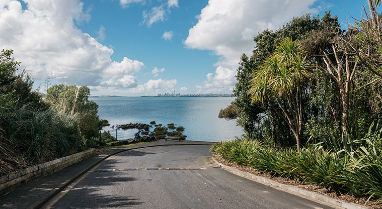 Te Atatū Harbourside Path - Last access to Harbourside-Orangihina reserve.