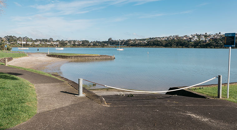 Te Atatu Peninsula North Path - Boat ramp at the path start.