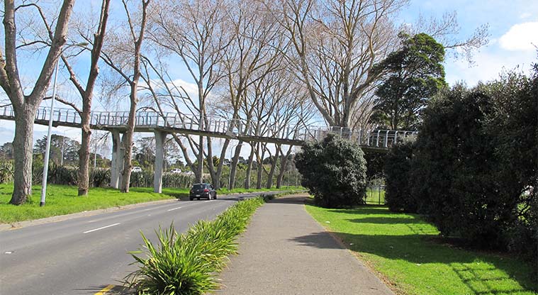Wesley Path - Cross back over the motorway and head along Somerset Road past Mt Roskill Grammar.