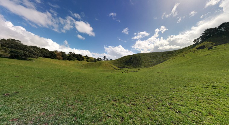 Te Pane o Mataoho / Te Ara Pueru / Māngere Mountain Path - One of the two eruption craters.
