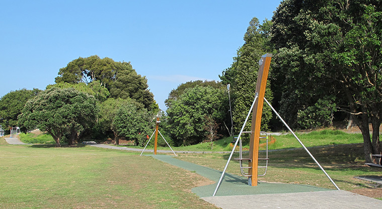 Tāmaki Path - Mt Wellington War Memorial playground flying fox.