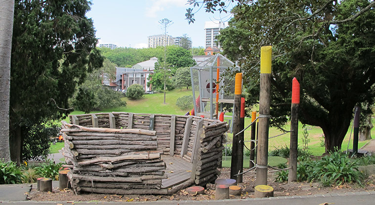 Western Park Path - Part of the playground features.