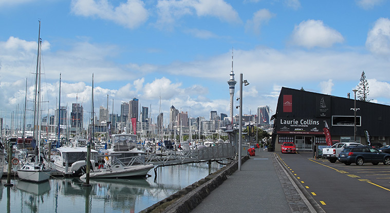 Westhaven Path - Footpath section alongside marina.