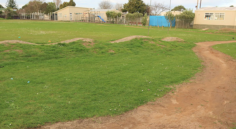 Weymouth School Path - Path and pump roller line.