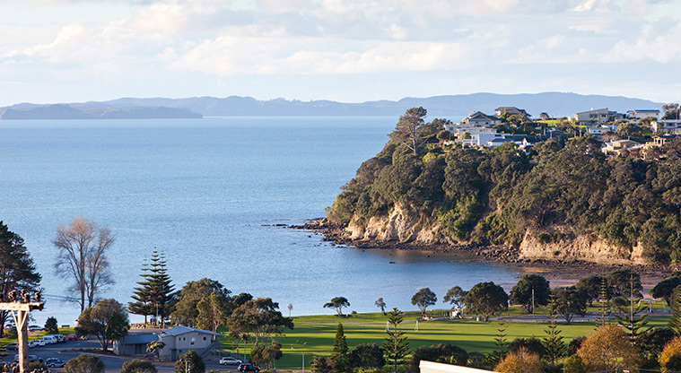 Whangaparāoa Path - View over Stanmore Bay.
