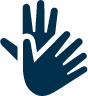 New Zealand Sign Language icon - hands.