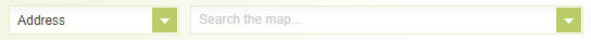 screenshot of address search field