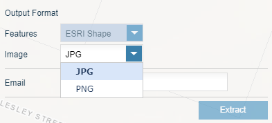screenshot of output format menu showing images drop-down menu with JPG selected