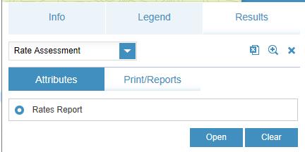 Screenshot of a report ready to open in the print tool in GeoMaps.