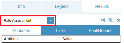 screenshot showing the rates assessment field under the tabs.