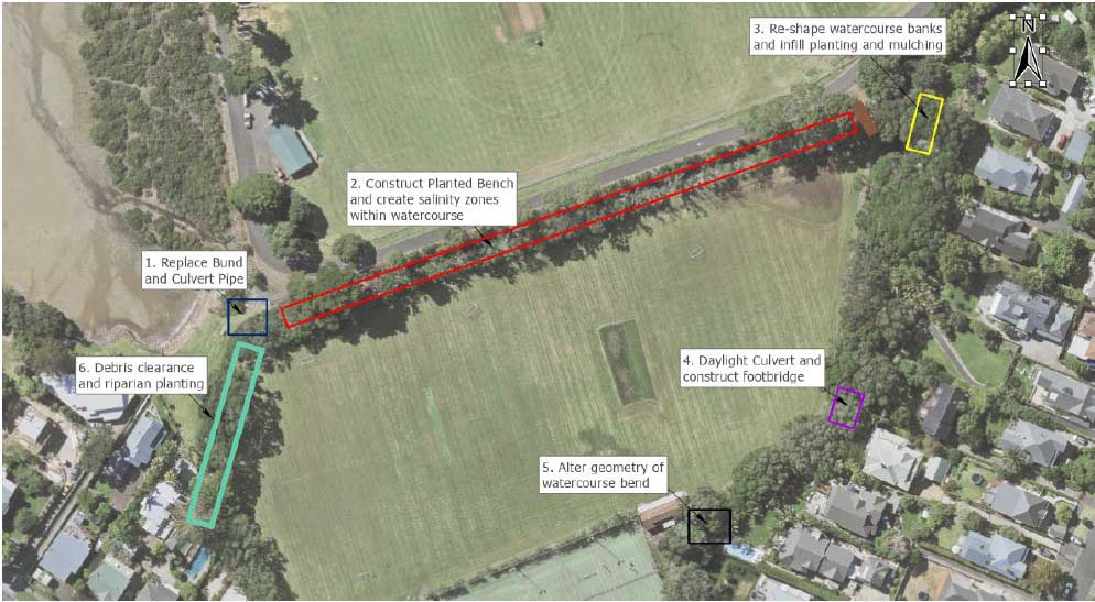 This image shows affected areas in the Stanley Bay stormwater outlet project. 