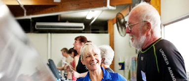 Photograph of people at an Auckland community facility