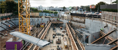Photo showing major underground construction.
