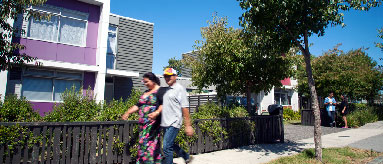  Photograph of good quality new housing from the street 